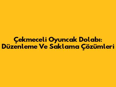 Çekmeceli Oyuncak Dolabı: Düzenleme Ve Saklama Çözümleri