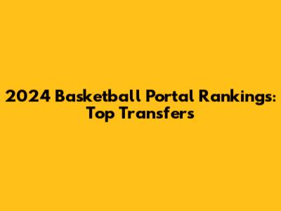 2024 Basketball Portal Rankings: Top Transfers