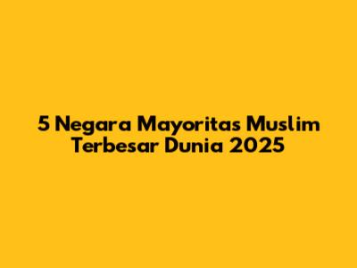 5 Negara Mayoritas Muslim Terbesar Dunia 2025
