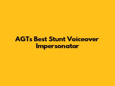 AGT's Best Stunt Voiceover Impersonator