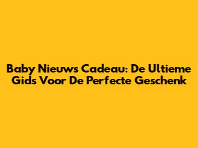 Baby Nieuws Cadeau: De Ultieme Gids Voor De Perfecte Geschenk