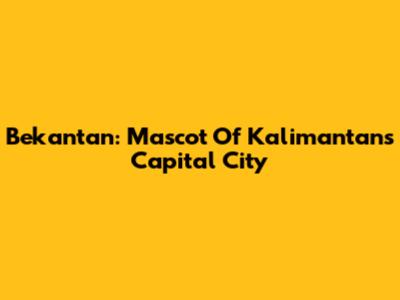 Bekantan: Mascot Of Kalimantan's Capital City