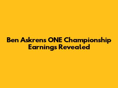 Ben Askren's ONE Championship Earnings Revealed