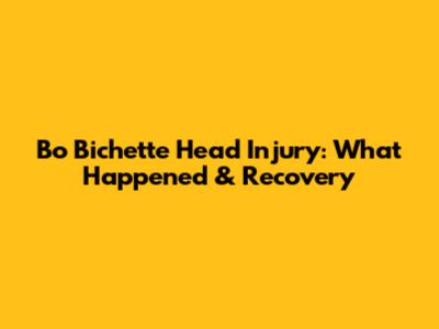 Bo Bichette Head Injury: What Happened & Recovery