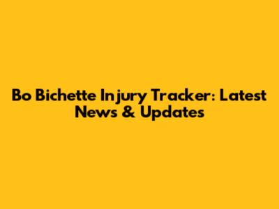 Bo Bichette Injury Tracker: Latest News & Updates