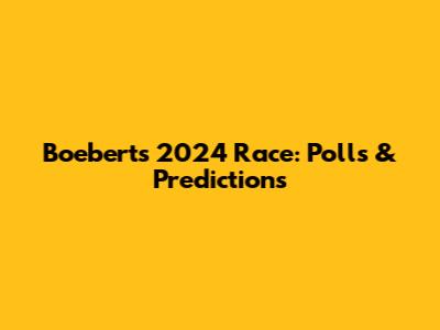 Boebert's 2024 Race: Polls & Predictions