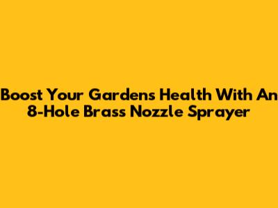 Boost Your Garden's Health With An 8-Hole Brass Nozzle Sprayer