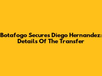 Botafogo Secures Diego Hernandez: Details Of The Transfer