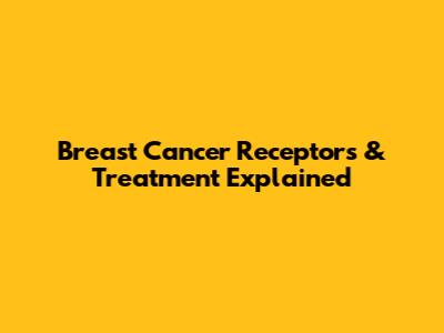 Breast Cancer Receptors & Treatment Explained