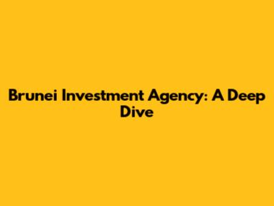 Brunei Investment Agency: A Deep Dive