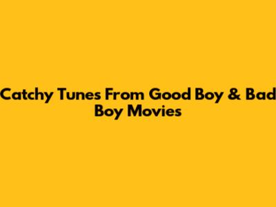 Catchy Tunes From Good Boy & Bad Boy Movies