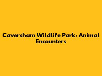 Caversham Wildlife Park: Animal Encounters