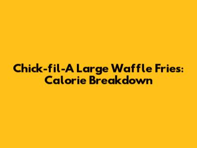 Chick-fil-A Large Waffle Fries: Calorie Breakdown