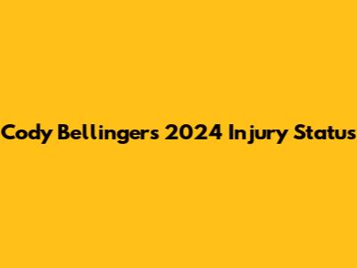 Cody Bellinger's 2024 Injury Status