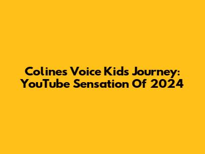 Coline's Voice Kids Journey: YouTube Sensation Of 2024