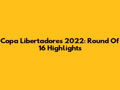 Copa Libertadores 2022: Round Of 16 Highlights