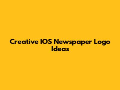Creative IOS Newspaper Logo Ideas