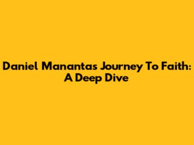 Daniel Mananta's Journey To Faith: A Deep Dive