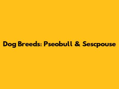Dog Breeds: Pseobull & Sescpouse