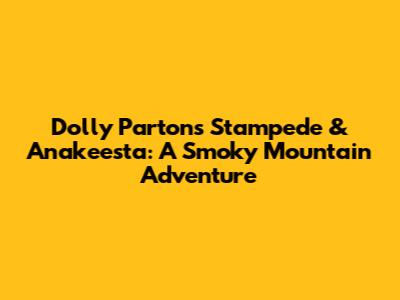 Dolly Parton's Stampede & Anakeesta: A Smoky Mountain Adventure