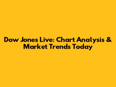 Dow Jones Live: Chart Analysis & Market Trends Today