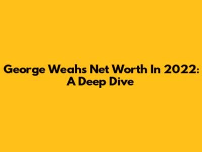 George Weah's Net Worth In 2022: A Deep Dive
