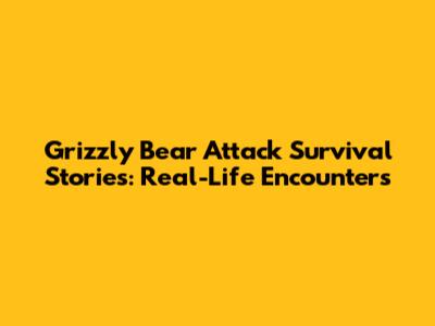 Grizzly Bear Attack Survival Stories: Real-Life Encounters