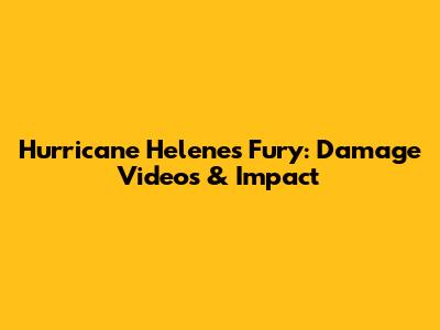 Hurricane Helene's Fury: Damage Videos & Impact