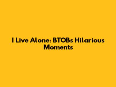 I Live Alone: BTOB's Hilarious Moments