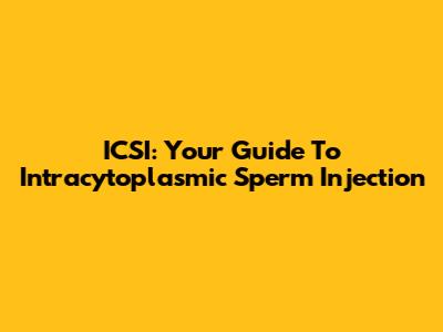 ICSI: Your Guide To Intracytoplasmic Sperm Injection