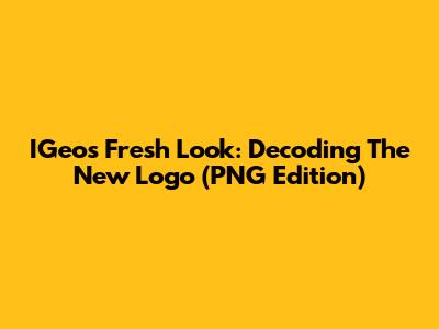 IGeo's Fresh Look: Decoding The New Logo (PNG Edition)
