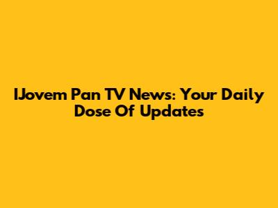 IJovem Pan TV News: Your Daily Dose Of Updates