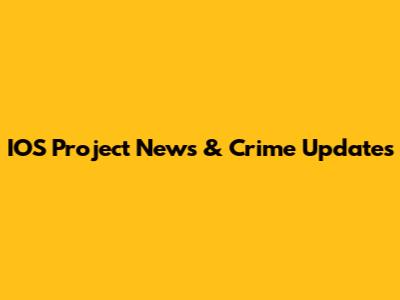 IOS Project News & Crime Updates