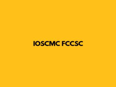 IOSCMC FCCSC