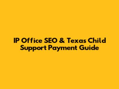 IP Office SEO & Texas Child Support Payment Guide