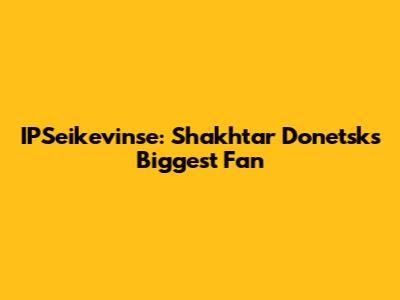 IPSeikevinse: Shakhtar Donetsk's Biggest Fan
