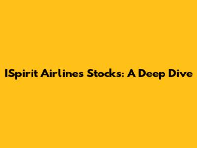 ISpirit Airlines Stocks: A Deep Dive