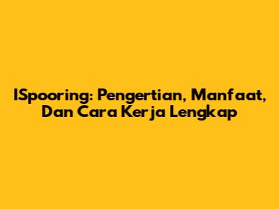 ISpooring: Pengertian, Manfaat, Dan Cara Kerja Lengkap