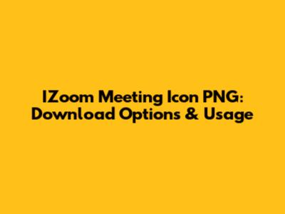 IZoom Meeting Icon PNG: Download Options & Usage