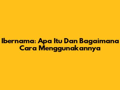 Ibernama: Apa Itu Dan Bagaimana Cara Menggunakannya