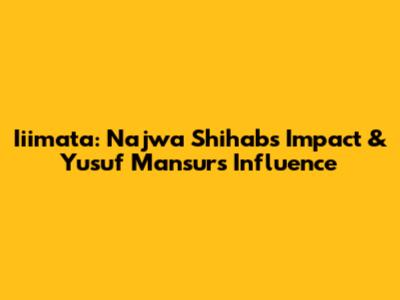 Iiimata: Najwa Shihab's Impact & Yusuf Mansur's Influence