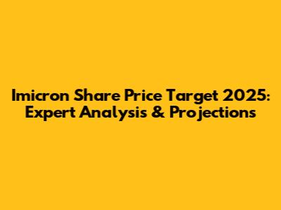 Imicron Share Price Target 2025: Expert Analysis & Projections