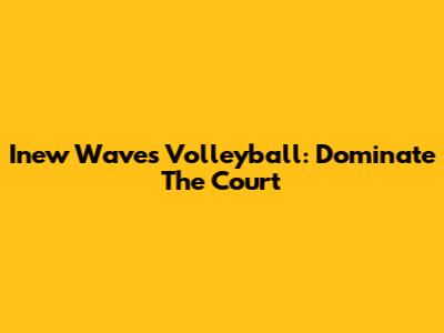 Inew Waves Volleyball: Dominate The Court