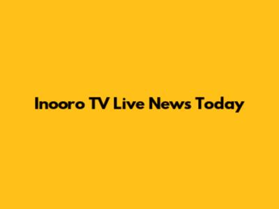 Inooro TV Live News Today