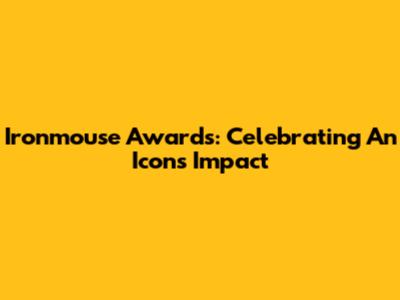 Ironmouse Awards: Celebrating An Icon's Impact