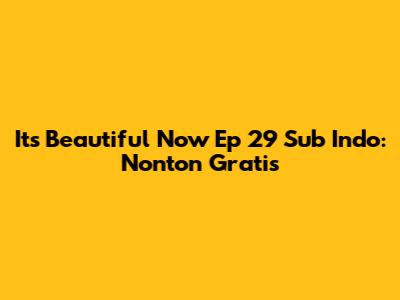 It's Beautiful Now Ep 29 Sub Indo: Nonton Gratis