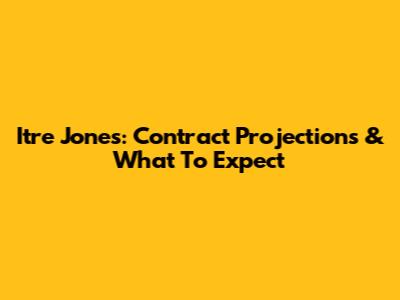 Itre Jones: Contract Projections & What To Expect