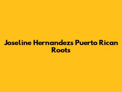 Joseline Hernandez's Puerto Rican Roots