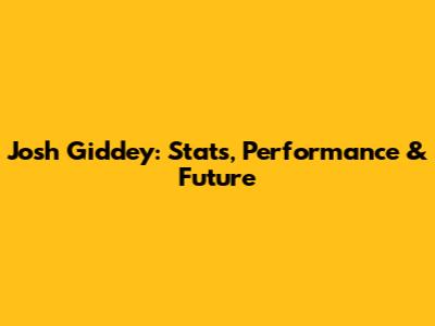 Josh Giddey: Stats, Performance & Future
