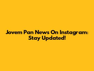 Jovem Pan News On Instagram: Stay Updated!